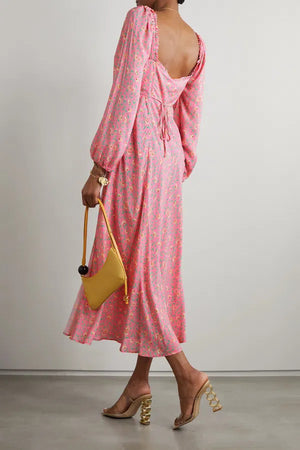 RIXO Olimani Printed Midi Dress