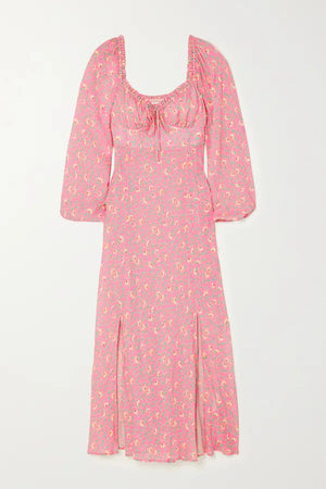 RIXO Olimani Printed Midi Dress