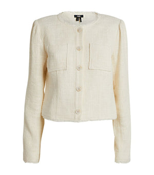 PAIGE Cambridge Textured Frayed Jacket