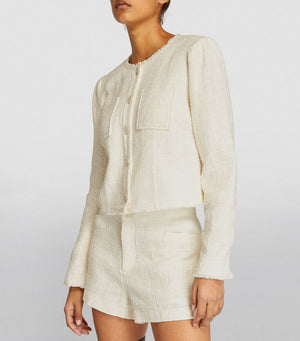 PAIGE Cambridge Textured Frayed Jacket