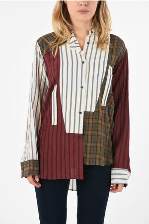 Loewe Striped and Checked Patchwork Shirt