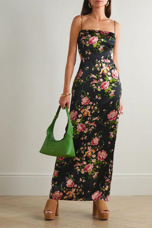 Reformation Frankie Floral Printed Silk Maxi Dress