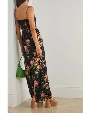 Reformation Frankie Floral Printed Silk Maxi Dress