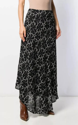 Celine Floral Printed Georgette Maxi Skirt