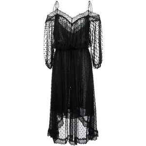 Zimmermann Realm Lace-Trimmed Off-the-shoulder Silk Midi Dress