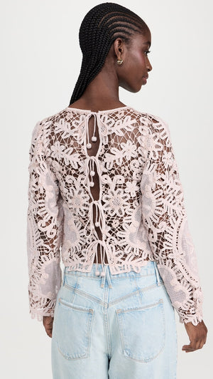 SEA New York Bente Embroidered Cotton Top