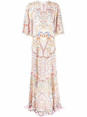 Etro Printed Silk Maxi Dress