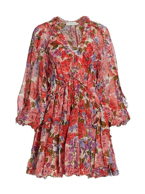 Zimmermann Poppy Frill Floral Printed Mini Dress