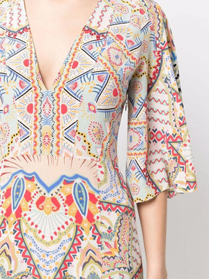 Etro Printed Silk Maxi Dress