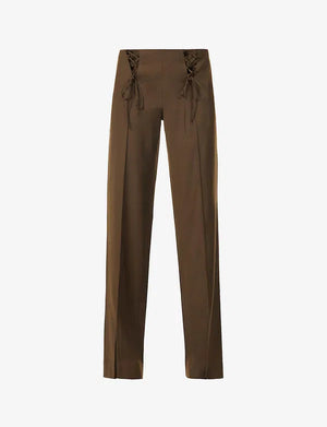 Aya Muse Tule Tapered Mid-Rise Wool-Blend Trousers