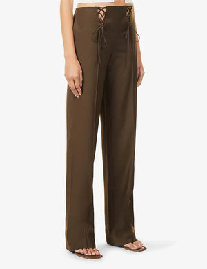 Aya Muse Tule Tapered Mid-Rise Wool-Blend Trousers