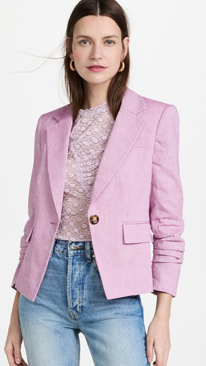 Veronica Beard Aaliyah Linen-Blend Blazer