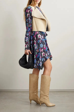 Isabel Marant Verikio Floral Printed Silk Dress