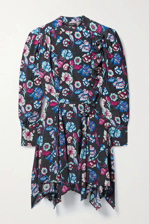 Isabel Marant Verikio Floral Printed Silk Dress