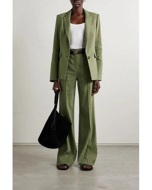 Veronica Beard Sevi Linen-Blend Twill Blazer