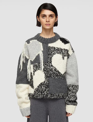 Joseph Waste Yarn Intarsia Wool-Blend Sweater - Exclusive Collection