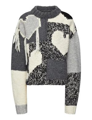 Joseph Waste Yarn Intarsia Wool-Blend Sweater - Exclusive Collection