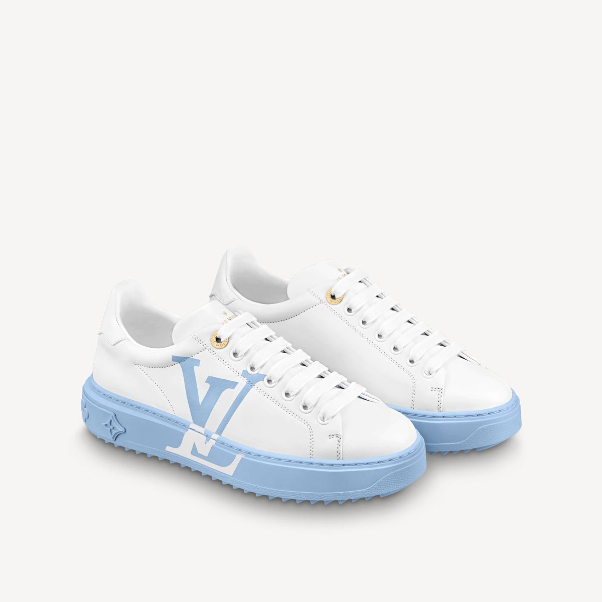 Time out leather trainers Louis Vuitton White size 38 EU in Leather -  35969457