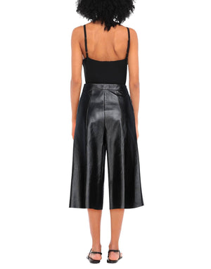 Celine Cropped Leather Culotte Trousers