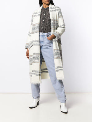 Isabel Marant Etoile 'Faby' Striped Oversized Coat