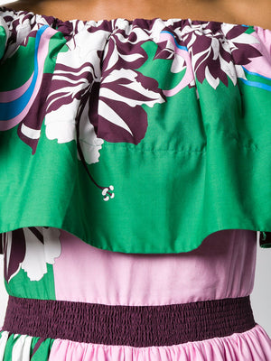 Emilio Pucci Printed Off Shoulder Dress - Current Season