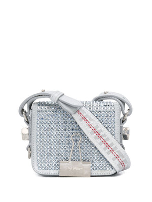Off-White Baby Binder Crystal-Embellished Flap Bag