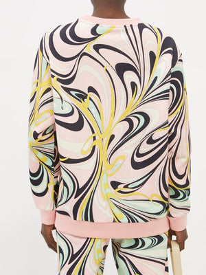 Emilio Pucci Ondi-Print Cotton-Jersey Sweatshirt