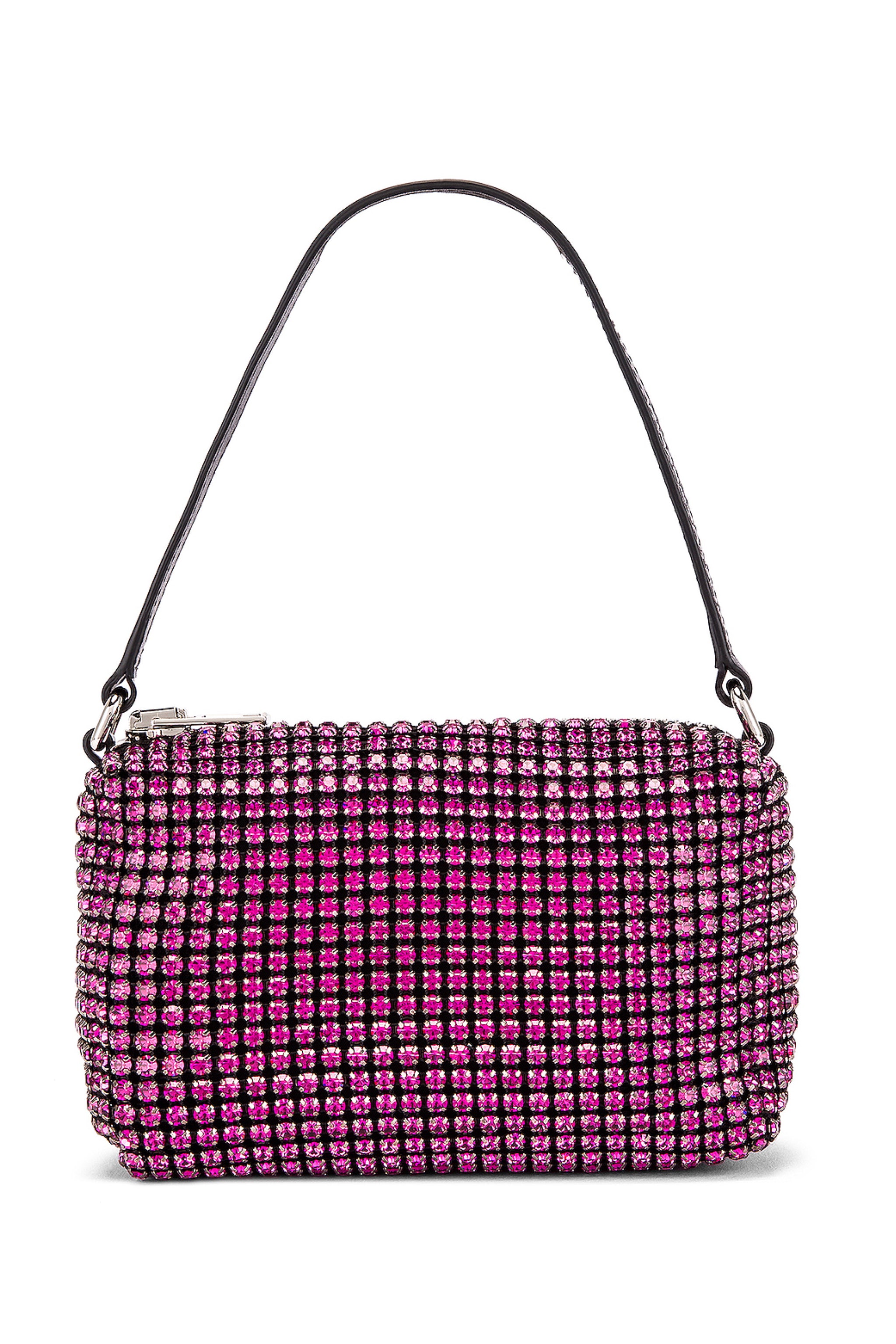 Alexander Wang Wangloc Medium Pouch Rhinestone Mesh Bag Closet