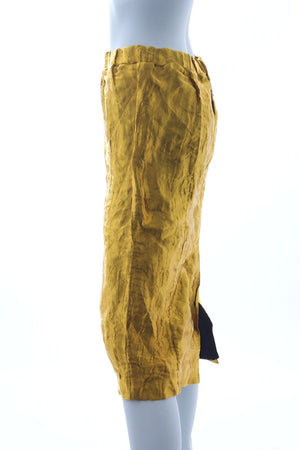 Prada Metallic Satin-Antique Skirt