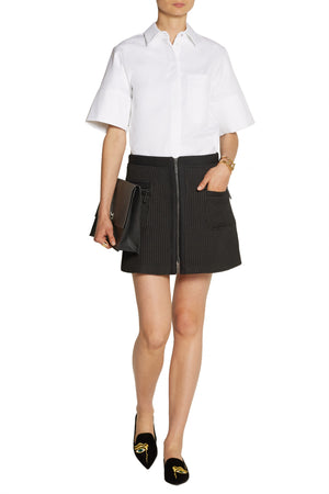 Kenzo Waffle-Knit Zip Mini Skirt