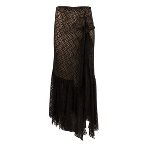 Roland Mouret 'Cagney' Chevron Lace Midi Skirt