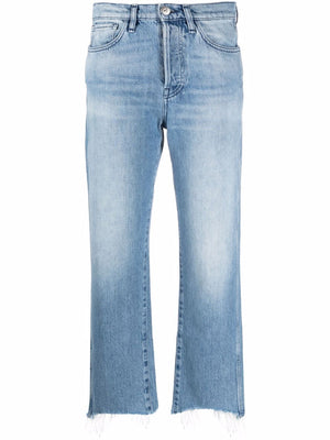 3X1 Austin Crop High Rise Straight Cropped Jeans