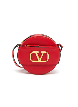 Valentino VLOGO Round Leather Crossbody Bag