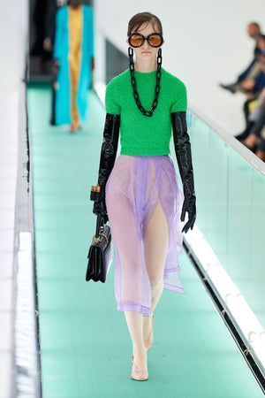 Gucci Silk Organdy Skirt with Slit - Current Season 2020 Runway Collection