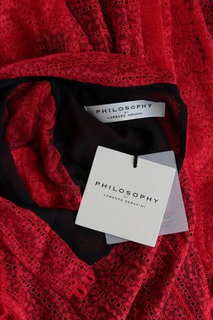 Philosophy di Lorenzo Serafini Bow-Detailed Lace Dress