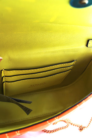 Versace 'Virtus' Mini Quilted Leather Shoulder Bag