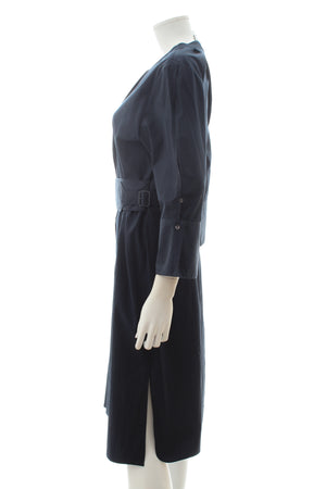 3.1 Phillip Lim Belted Cotton-Poplin Dress W/Asymmetrical Hem