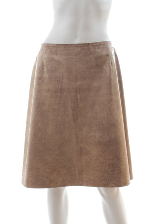 Chanel Metallic Leather Skirt