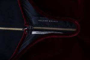 Roland Mouret Velvet-Panelled Sheath Dress