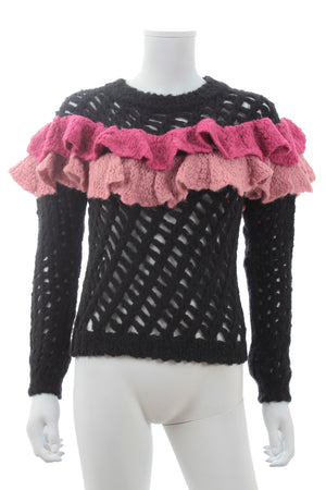 Boutique Moschino Ruffled Alpaca-Blend Sweater