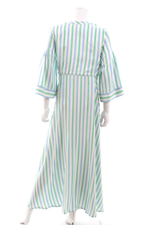 Thierry Colson Sultane Striped Silk Maxi Dress