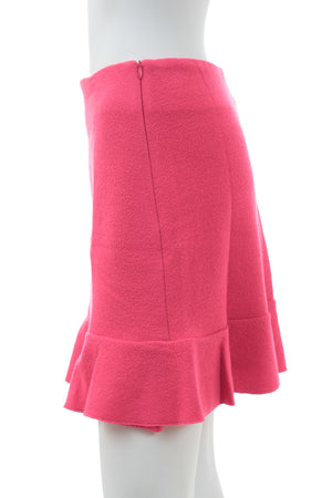 Boutique Moschino Buckled Wool-Crepe Skirt