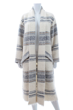Isabel Marant Etoile 'Faby' Striped Oversized Coat
