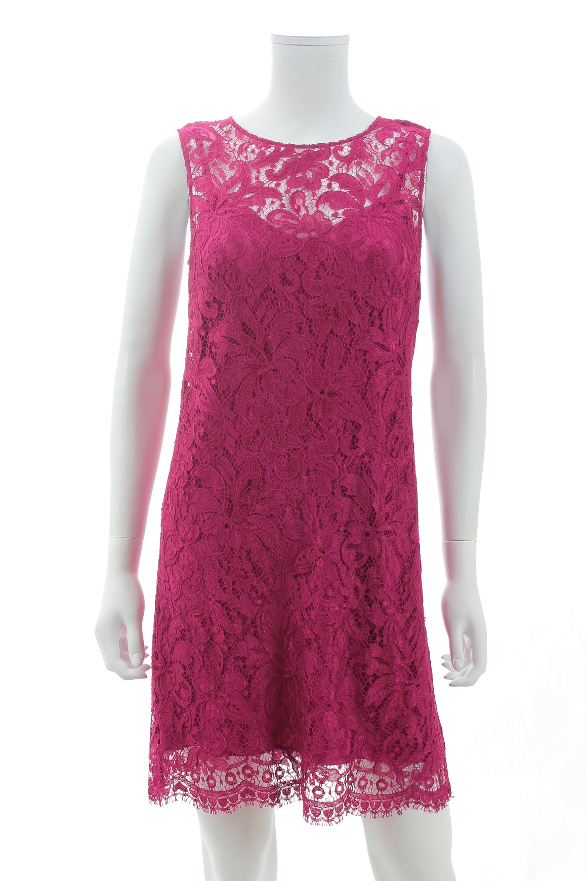 Dolce & Gabbana Cotton-Blend Sleeveless Lace Mini Dress