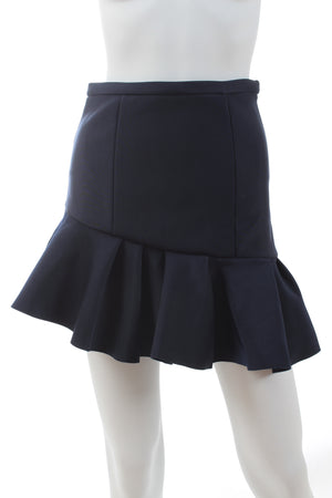 Maje Gourmand Neoprene Ruffled Mini Skirt