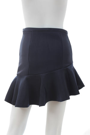 Maje Gourmand Neoprene Ruffled Mini Skirt
