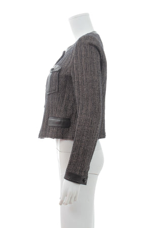 Isabel Marant Leather-Trimmed Tweed Jacket