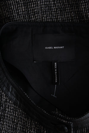 Isabel Marant Leather-Trimmed Tweed Jacket