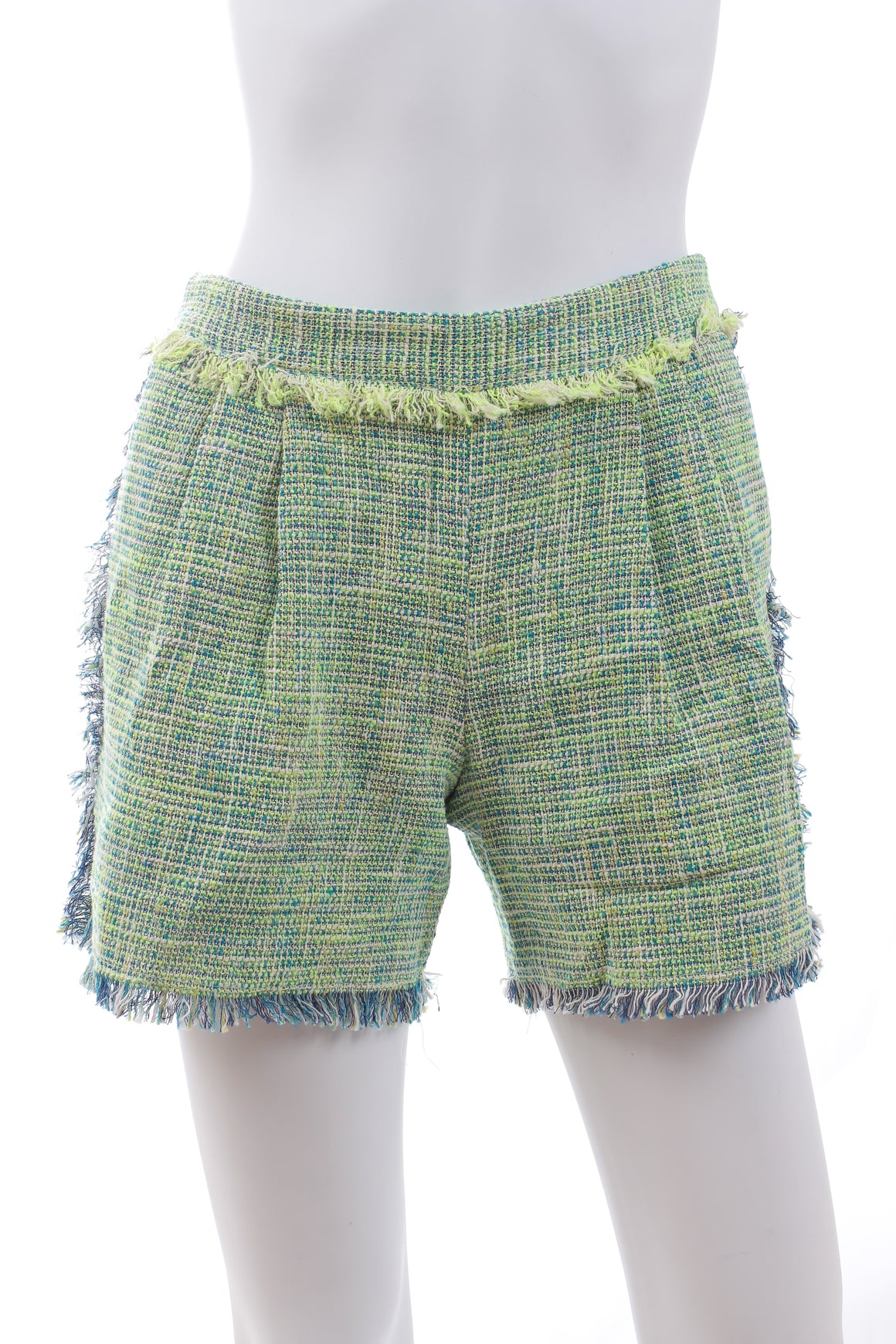 MSGM Fringed Tweed Shorts