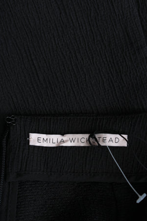 Emilia Wickstead Textured Crepe Wide-Leg Trousers
